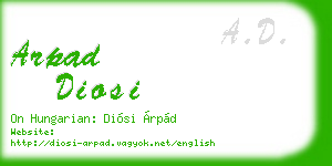 arpad diosi business card