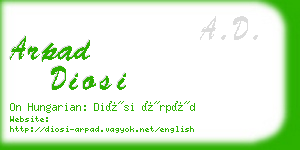 arpad diosi business card